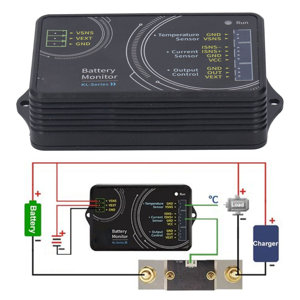 Battery Monitor 400A Bluetooth, 0Â120V, Wireless Volt/Current Meter Kl140f 3081375235065