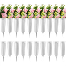 20 Pack Cemetery Vases with Spikes,Plastic for Flo