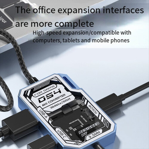 4 in 1 Transparent Usb C Hub Splitter Type for Lap 2