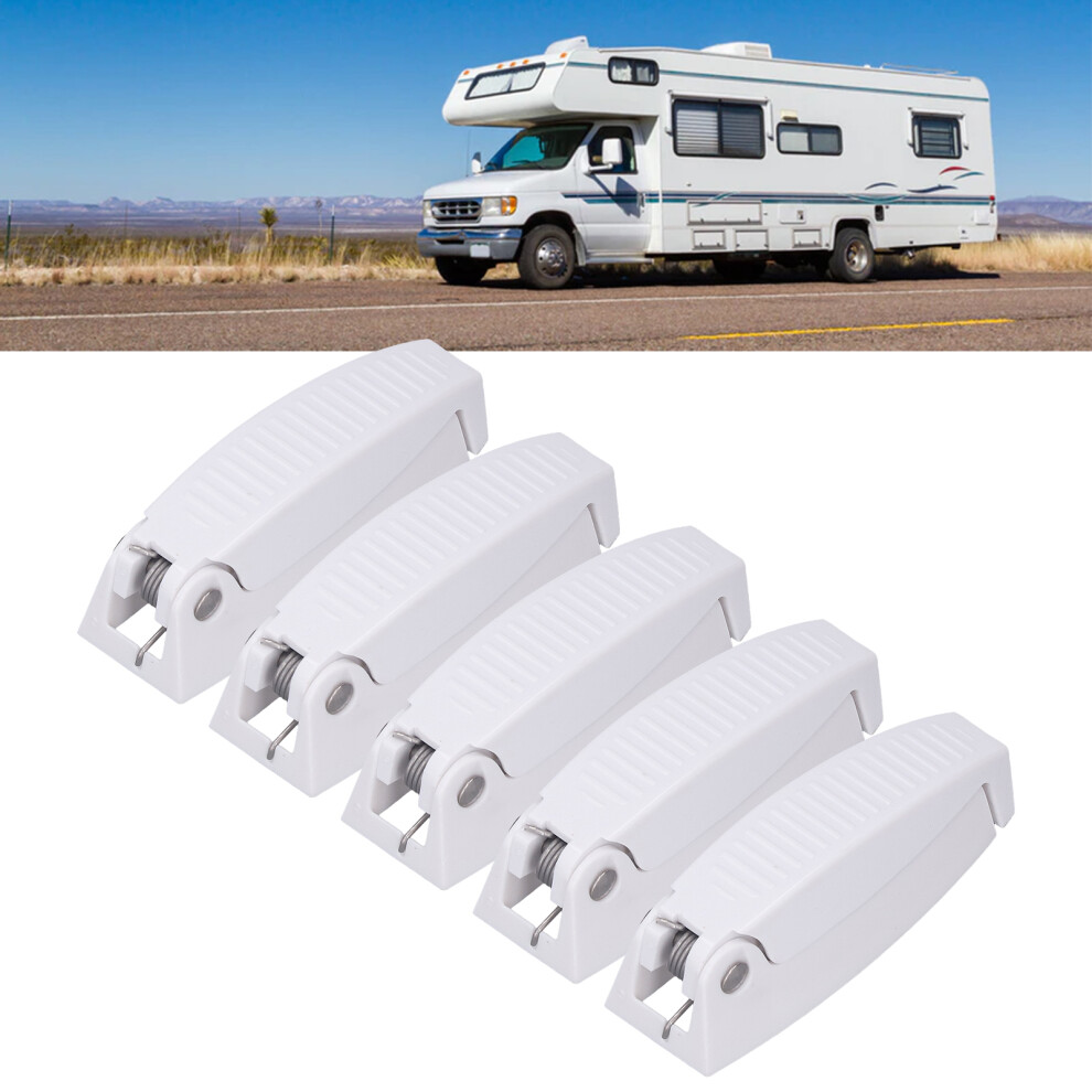 5Pcs Abs Rv Door Catch Baggage Latch Clips For Camper Trailer Storage 4971375235365