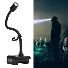 Rechargeable LED Gooseneck Work Light with 2 USB Ports, IP65, 300LM