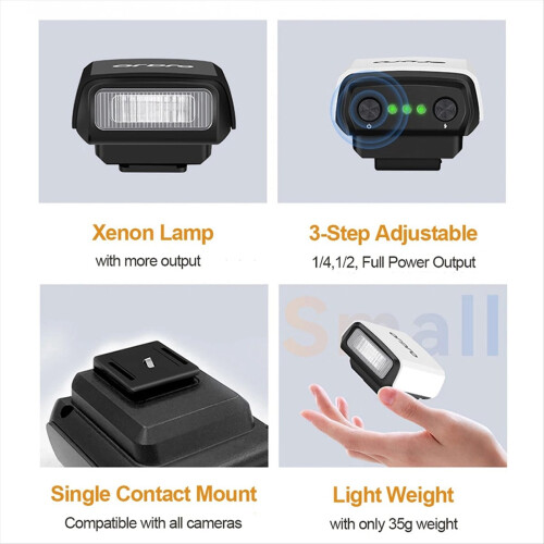 Mini Rechargeable GN8 on Camera Flash Light Speed 2