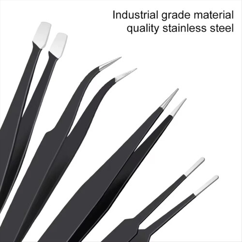 10Pcs Precision ESD Tweezers Set, Anti-Static Tool 2