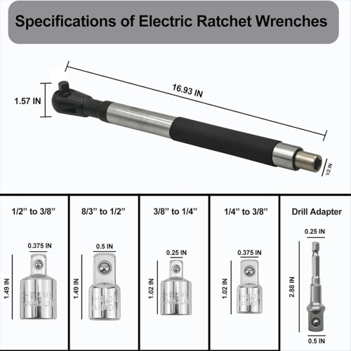 Offset Extension Wrench Impact, Electric Ratchet W 2