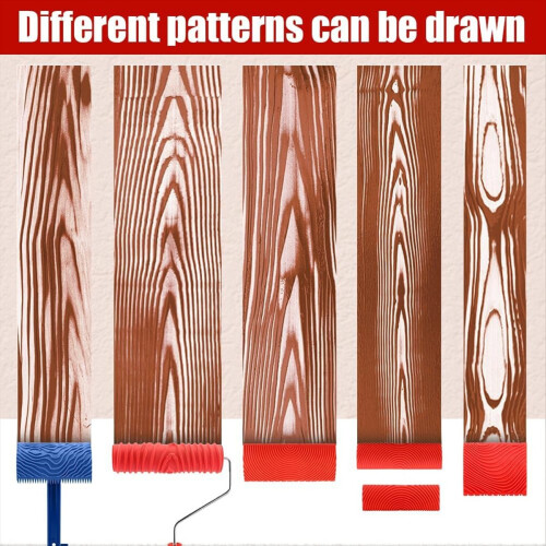 8 Pieces Wood Grain Paint Tool Set, Texture Roller 2