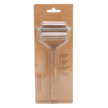 Escova penteada para subpelo de cães e gatos, ferramenta desembaraçadora com borda arredondada para remover pelos emaranhados, escova de tosa