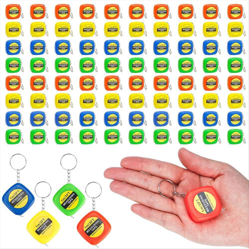 80 PCS Keychain Tape Measure Small Keychains, 3 Ft