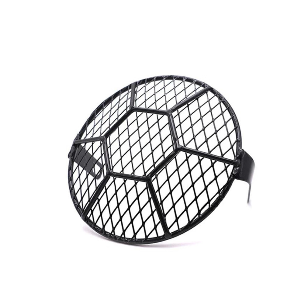 Headlight Guard Universal For 7Inch Mesh Grille Protector Metal Retro Style Football Lattice For Triumph 9199774007351