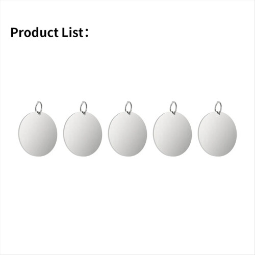 5pcs for H2D Round Stainless Steel Hangtags Laser 2