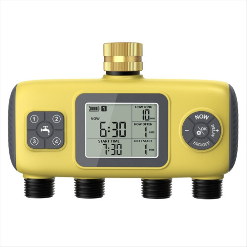 4-Zone Garden Water Timer Programmable Drip Irriga
