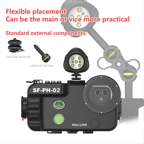 40 Meter Waterproof Diving Fill LED Light 1000LM O 2