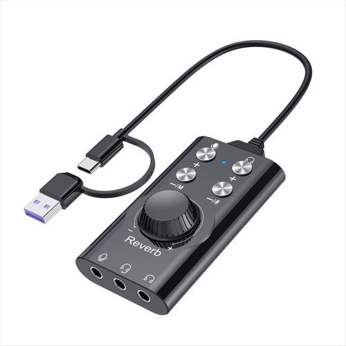 Sound Card USB Type-C Computer Volume Control Knob