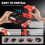 180W Power Inverter with LED Work Light for 18V Li 6