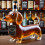 Dachshund Dog Whiskey Bottle,3D Sculpted Shape Gla 7