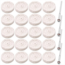 24-Piece Buffing Wheel Set, 25 mm Mini Cotton Poli