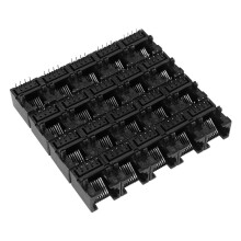 20St RJ45 8P8C Dator Internet NäTverk PCB-Uttag Svart