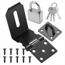 4 Inch 90 Degree Padlock Hasps, Stainless Steel La