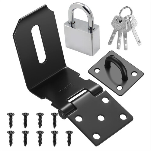 4 Inch 90 Degree Padlock Hasps, Stainless Steel La 1