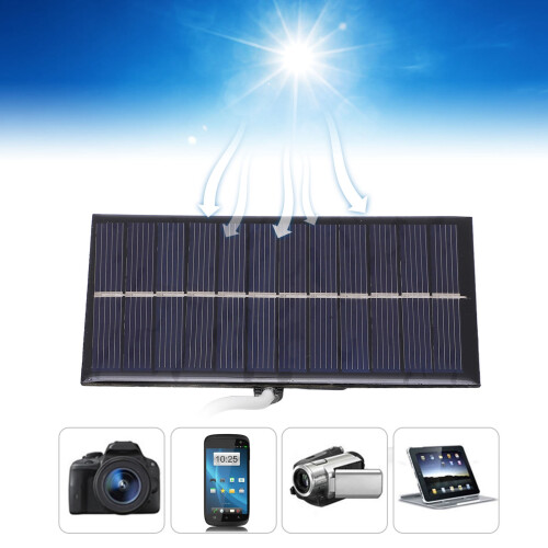 1W 6V Portable Solar Panel USB Charger for Mobile & Lighting