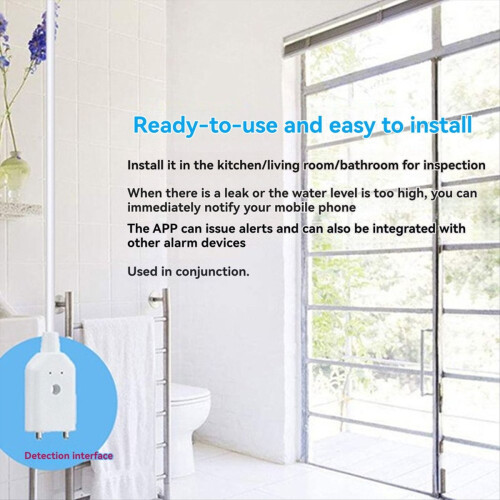 2Pcs Tuya WiFi Smart Water Leak Sensor Remote Moni 2