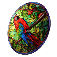 Bird Window Decals for Bird Collision Prevention with Vibrant Stained Glass Static Cling Design