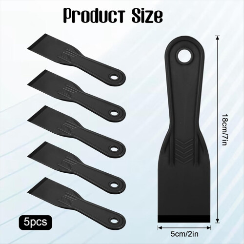 5 PCS Plastic Putty Knife, 2 Inch Flexible Paint S 1
