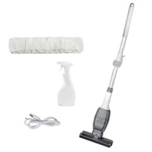 Limpiador de Ventanas Eléctrico con Mango Largo y Ajuste Escalable, Herramienta de Limpieza para Ventanas, Suelos, Anticondensación y Antivaho.