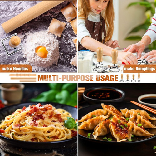 9 Pcs Pasta Making Tools Kit - Gnocchi Board, Cutt 2