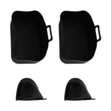 Air Fryer Silicone Mat Kitchen Oven Insulation Silicone Tray Baking Tray Insulation Tray Silicone Hand Clamp Set