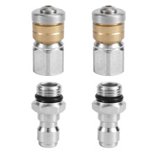 4-Teiliges Kanaldüsenset, für Hochdruckreiniger-Ablaufdüsenschlauchspitzen mit 1/4-Zoll-NPT-Schnellanschluss 5000 PSI