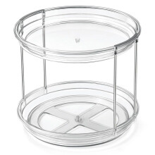 2-Stufiger Organizer, 9,25-Zoll-Drehteller für Schränke, Stapelbarer Drehteller-Organizer, Drehbares Gewürzregal