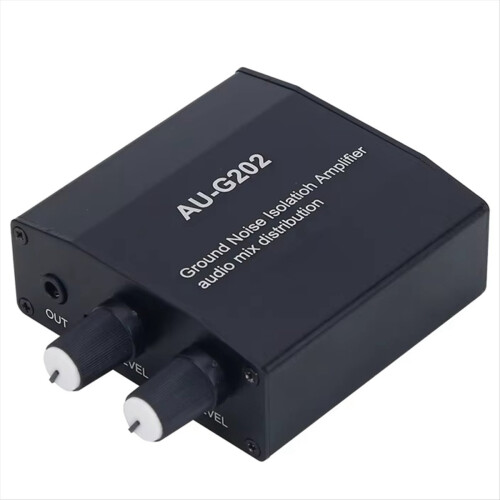 AU-G202 Ground Loop Noise Isolator Audio Mixer wit 2