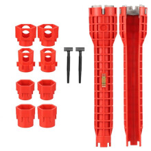 Faucet and Sink Wrench, 14 in 1 Faucet and Sink Installer Tool, Sink Drain Wrench Plumbing Tool, Pipe Wrench