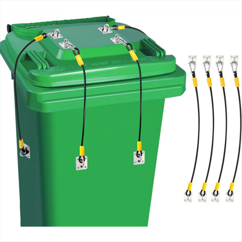 4Pcs Trash Can Lid Lock for Animal, Bear Proof Loc 2