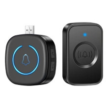 Timbre Inalámbrico USB para Casa Inteligente, Resistente Al Agua, 60 Tonos, 5 Volúmenes Ajustables, Alcance de 150 Metros, Timbre para Puerta
