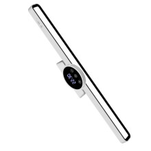 Lampe de Bureau à Suspendre, Horloge Magnétique, Lampe de Table LED Rechargeable par USB, Variateur D'Intensité en Continu, Veilleuse pour Armoire,