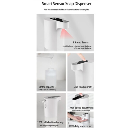 Automatic Induction Foam Washing Machine Charging Hand Sanitizer Machine Kitchen Soap Dispenser Wall Mounted Sensor B 2