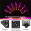 Éventail Chinois Pliable à LED Coloré avec Télécommande, Éclairage sur Scène, Noir 4