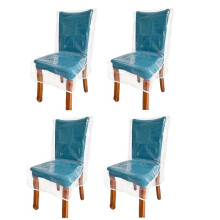 Kunststof Stoelhoezen voor Eetkamerstoelen, Waterdichte Dikke Eetkamerstoelhoezen, Stofdicht, Anti-Aanbak, Kattenkrabmiddel, 4-Pack