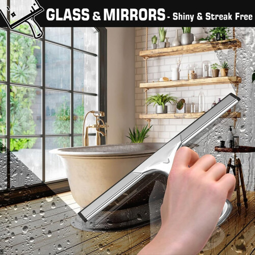 All-Purpose Stainless Steel Shower Squeegee for Gl 2