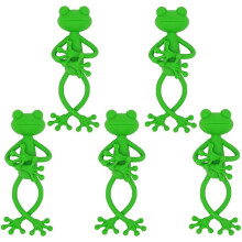 Kikker Plantenstandaard Houder, 5 Stuks Kikkerfiguren Tuindecoratie voor Kleine Planten Plantenstandaard voor Tuin