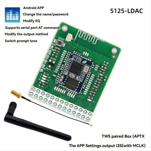 QCC5125 Bluetooth 5.1 Stereo Audio Module DC 3.6-5 2