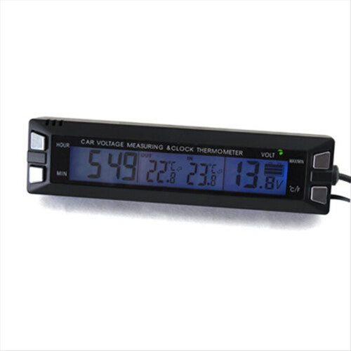 12V 24V Car Thermometer LCD Digital Vehicle Voltag 2