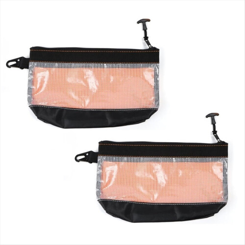 Pack of 2 Small Tool Zipper Pouch, Bag for Electri