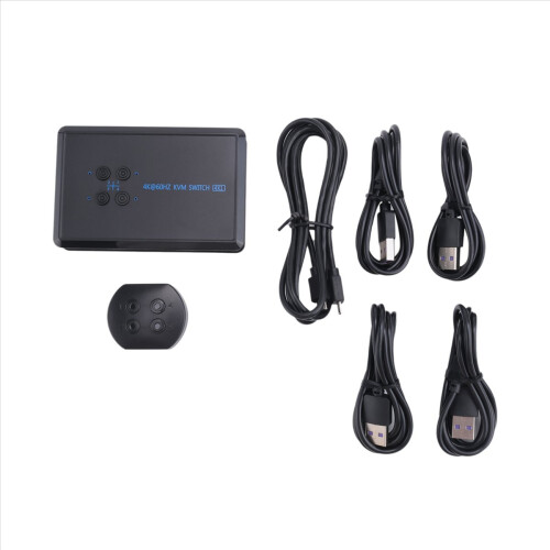 4 Port -Compatible KVM Switch 4K USB Switcher in 1