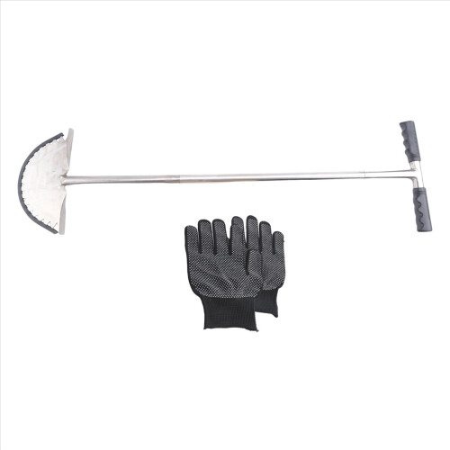 Garden Trimming Scraper Half Moon Shape T-Grip Han 2