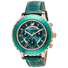 Reloj - Swarovski - Octea - Cuero de cocodrilo verde - Cuarzo - Cronógrafo chic