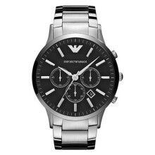 Herenhorloge - ARMANI - AR2460 - Chronograaf - Rvs - Zwart