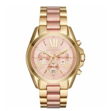 Horloge - MICHAEL KORS - MK6359 - Bicolor Staal - Roze Wijzerplaat - Analoge Quartz