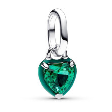 Dames Hanger - PANDORA - 793042C03 - 925/1000 Zilver - Groene Kleur - Hart Thema